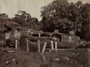 Das Paranirvana von Buddha, Gal Vihara, Polonnaruwa, Ceylon von Joseph Lawton
