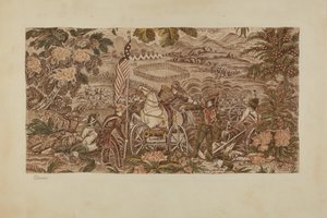 Historischer bedruckter Stoff