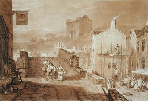 Morpeth, Northumberland, graviert von Charles Turner (1773-1857) veröffentlicht 1808