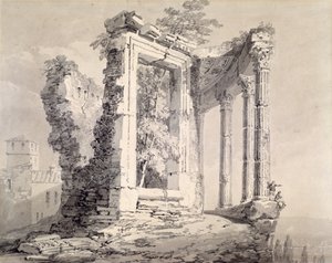 Tempel der Sibylle, Tivoli von Joseph Mallord William (attr.to) Turner