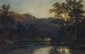 Eine Brücke über einen Fluss im Mondlicht, 1798