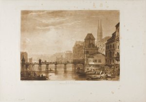 Basel, Platte 5 aus Liber Studiorum von Joseph Mallord William Turner