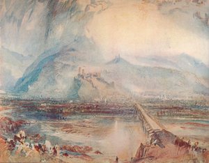 Bellinzona: Von der Straße nach Locarno von Joseph Mallord William Turner