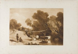 Brücke und Kühe, Tafel 2 aus Liber Studiorum