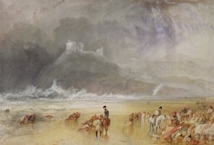 Criccieth Castle, Nordwales, um 1835