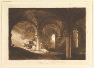 Krypta der Kirkstall Abbey, Liber Studiorum, Teil VIII, Tafel 39, 11. Februar 1812 von Joseph Mallord William Turner
