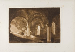 Krypta der Kirkstall Abbey, Platte 39 aus Liber Studiorum von Joseph Mallord William Turner