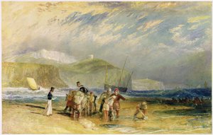 Hafen von Folkestone und Küste bis Devon, um 1830
