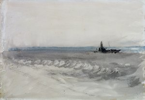 Graues Meer, Boot läuft auf Grund, ca. 1840 von Joseph Mallord William Turner