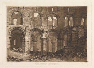 Holy Island Cathedral, Liber Studiorum, Teil III, Platte 11, 20. Februar 1808 von Joseph Mallord William Turner