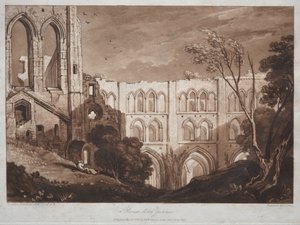 Liber Studiorum: Rivaux Abbey, Yorkshire von Joseph Mallord William Turner