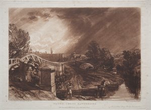 Liber Studiorum: Wasserkresse-Sammler, Rails Head, Ferry Bridge, Twickenham von Joseph Mallord William Turner