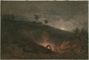 Kalkofen bei Mondschein von Joseph Mallord William Turner