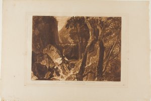 Mühle bei der Großen Kartause, Platte 54 aus Liber Studiorum von Joseph Mallord William Turner