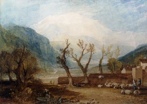 Mont Blanc, von der Brücke von St. Martin, Sallanches von Joseph Mallord William Turner