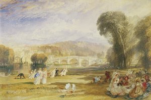 Richmond Hill und Brücke, Surrey, ca. 1831