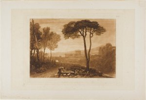 Szene in der Campagna, Platte 38 aus Liber Studiorum von Joseph Mallord William Turner