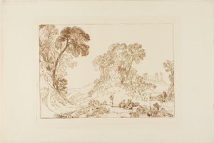 Tempel des Jupiter auf der Insel Ägina, Tafel 77 aus Liber Studiorum von Joseph Mallord William Turner