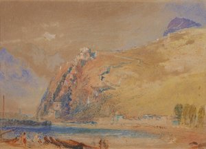 Die Bastille in Grenoble vom Tal der Isere, ca. 1836