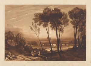 Die Brücke im Mittelgrund von Joseph Mallord William Turner
