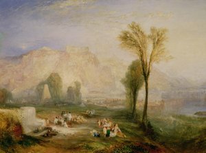 Der helle Ehrenstein (Ehrenbreitstein) und das Grab von Marceau, aus Byrons 