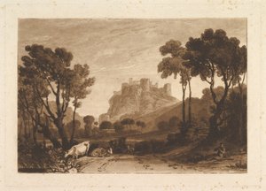 Das Schloss über den Wiesen Liber Studiorum, Teil II, Platte 8, 1808