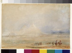 Die Pyramiden von Gizeh, um 1832