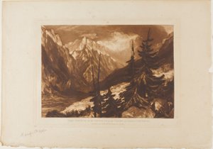 Die Quelle des Arveron, Platte 60 aus Liber Studiorum von Joseph Mallord William Turner