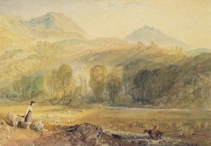 Valle Crucis Abtei, Denbighshire, um 1826 von Joseph Mallord William Turner