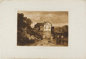 Wassermühle, Platte 37 aus Liber Studiorum