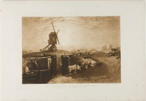 Windmühle und Schleuse, Platte 27 aus Liber Studiorum