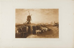 Windmühle und Schleuse, Platte 27 aus Liber Studiorum