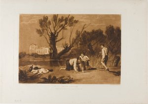 Junge Angler, Platte 32 aus Liber Studiorum von Joseph Mallord William Turner