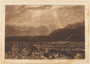 Alpenkette von Grenoble nach Chambéry von Joseph Mallord William Turner and William Say