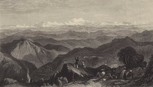 Schneebedeckte Bergkette, von Tyne oder Marma von after Joseph Mallord William Turner