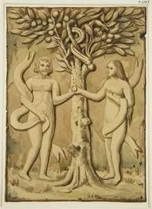 Adam und Eva Schnitzerei in Holz von Joseph Manning