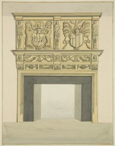 Kaminstück im ehemaligen Wohnsitz von Sir John Knight, Temple Street von Joseph Manning