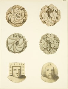 Gewölbesteine (Bossen) in der Decke der Redcliffe Kirche von Joseph Manning