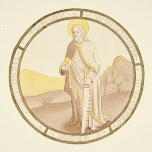 Buntglasfenster in der Privatkapelle des Bischofspalastes: St. Simon