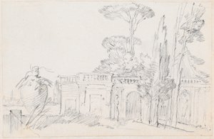 Gärten einer italienischen Villa von Joseph Marie Vien