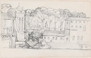 Römische Dächer von Joseph Marie Vien