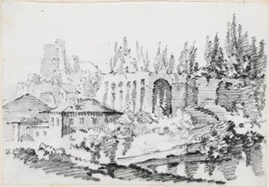 Ruinen der Kaiserpaläste auf dem Palatin von Joseph Marie Vien