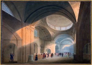 Soane Büro, London: Bank of England, Innenperspektiven von Joseph Michael Gandy