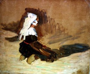 Das kniende bretonische Mädchen