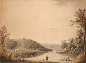 Ansicht des Palastes des Kurakin-Anwesens Nadezhdino, 1800er von Joseph Moessmer