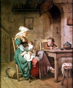 Innenraum eines Schweizer Häuschens von Joseph Murray Ince