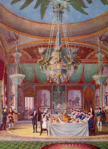 Ein Bankett im Royal Pavilion, Brighton, um 1827 von Joseph Nash