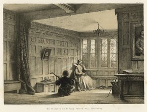 Erkerfenster im Speisesaal, Haddon Hall, Derbyshire