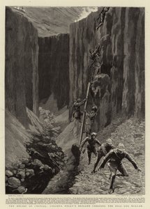 Die Entlastung von Chitral, Brigade von Oberst Kelly überquert den Nisa Gol Nullah