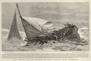 Das Sinken der Schaluppe der H M S Edgar in der Nähe von Chemulpo von Joseph Nash